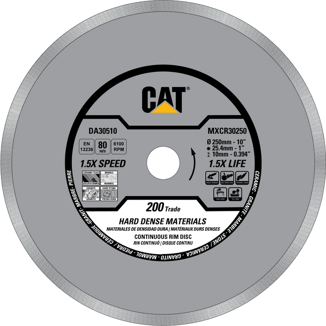 Caterpillar® 200 Trade Continuous Rim Ceramic / Porcelain Tiles Diamond Blade 7" (DA30507U)
