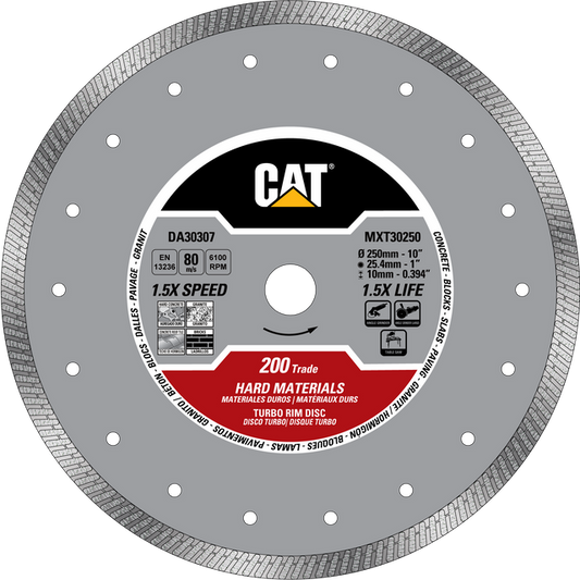 Caterpillar® 200 Trade Turbo Hard Materials Diamond Blade 7" (DA30305U)