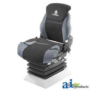 Grammer Protecto Seat Cover Set, 2 pc Back & Bottom, Gray / Black Cloth 1200866 (PGR866)