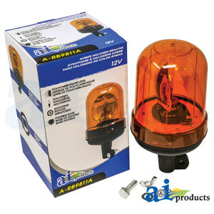 Rotating Beacon, Amber, Pipe Type, Flexible Base	 (RB9811A)