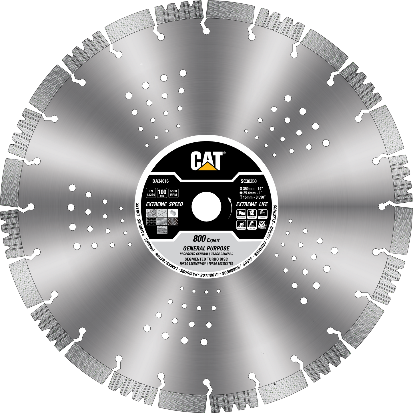Caterpillar® 800 Expert Segmented Diamond Blade, 14" (DA34020U)