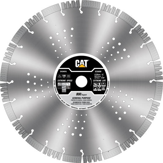 Caterpillar® 800 Turbo Segmented Rim Expert Diamond Blade 18" (DA34018U)