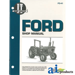 Ford New Holland Shop Manual 2310, 2600, 2610, 3600, 3610, 4100, 4110, 4600 (SMFO41)