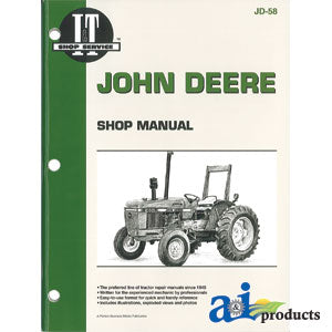 John Deere Shop Manual 2150, 2155, 2255, 2350, 2355, 2355N, 2550, 2555 (SMJD58)