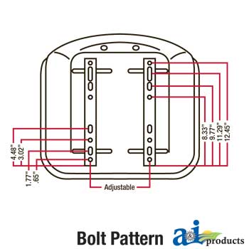 Tractor Seat for For Replaces 106006M91-1, SW00477 (LGS100BL)