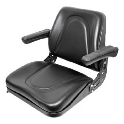 Universal Tractor Seat w/Slide Tracks for Kubota Bobcat John Deere Ford (T500BL)
