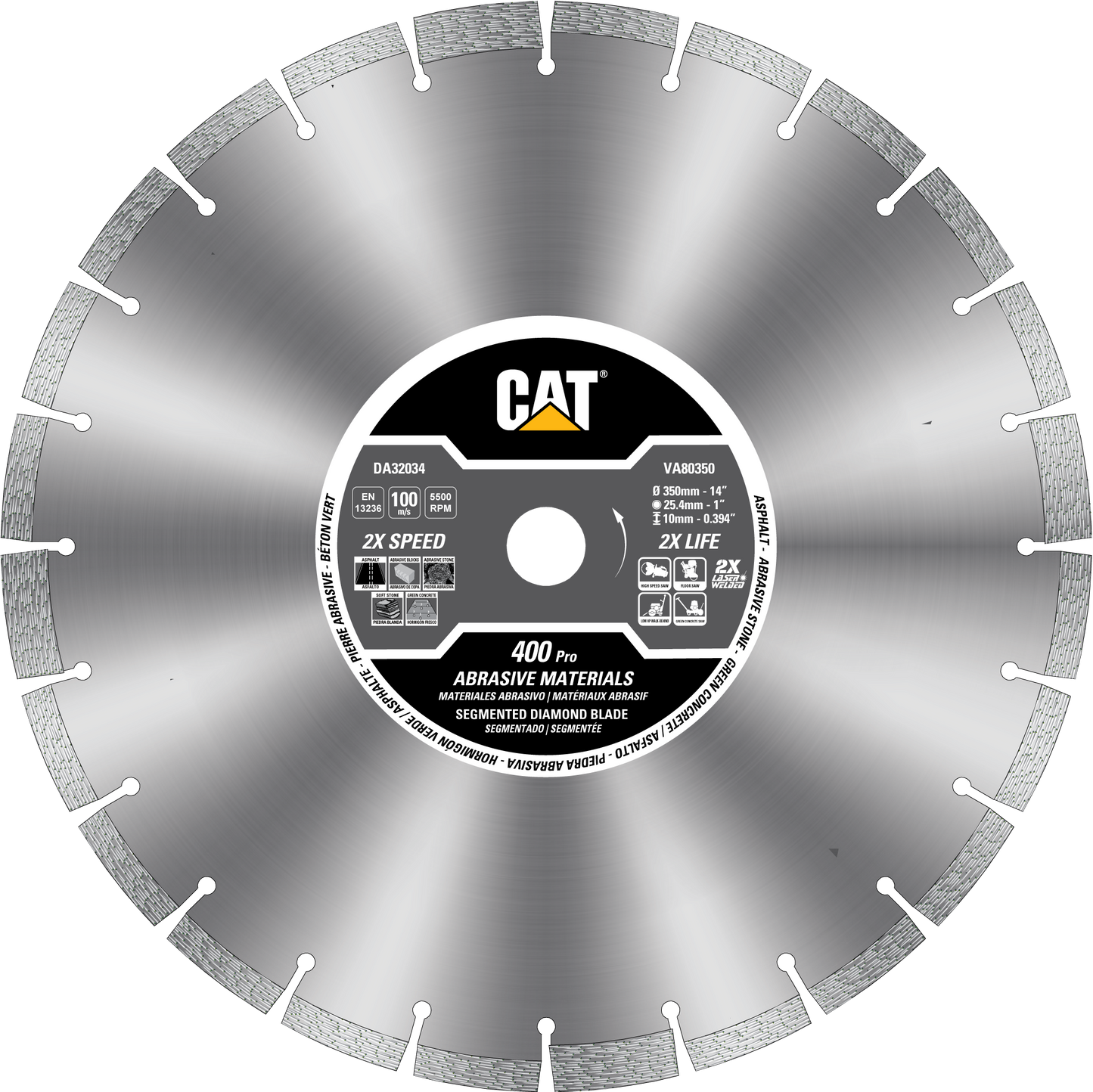 Caterpillar® 400 Turbo Segmented Diamond Blade, 16" (DA32035U)