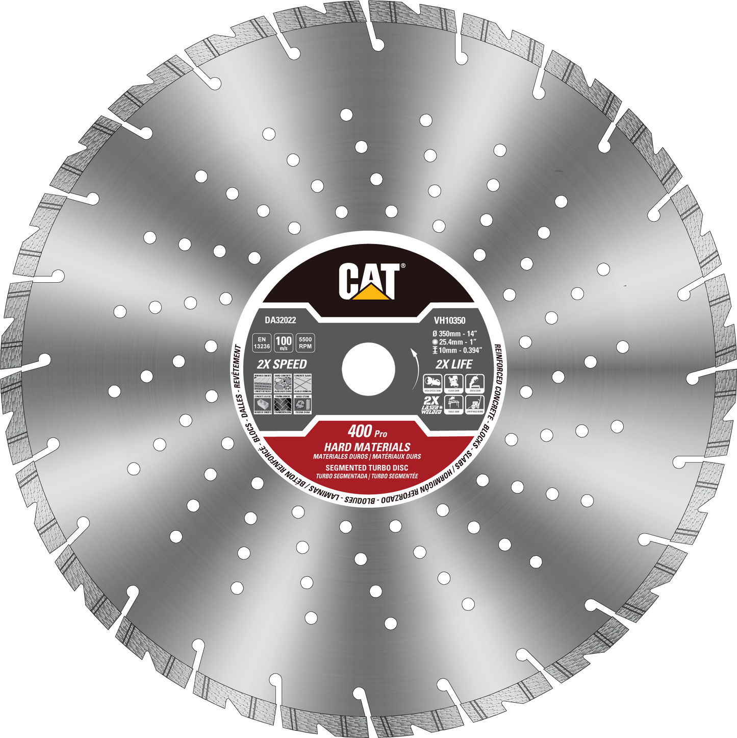 Caterpillar® 400 Turbo Segmented Diamond Blade, 16" (DA32031U)