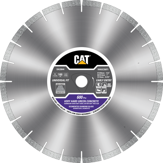 Caterpillar® 600 Pro Segmented Rim Early Entry Diamond Blade 14" (DA33044U)