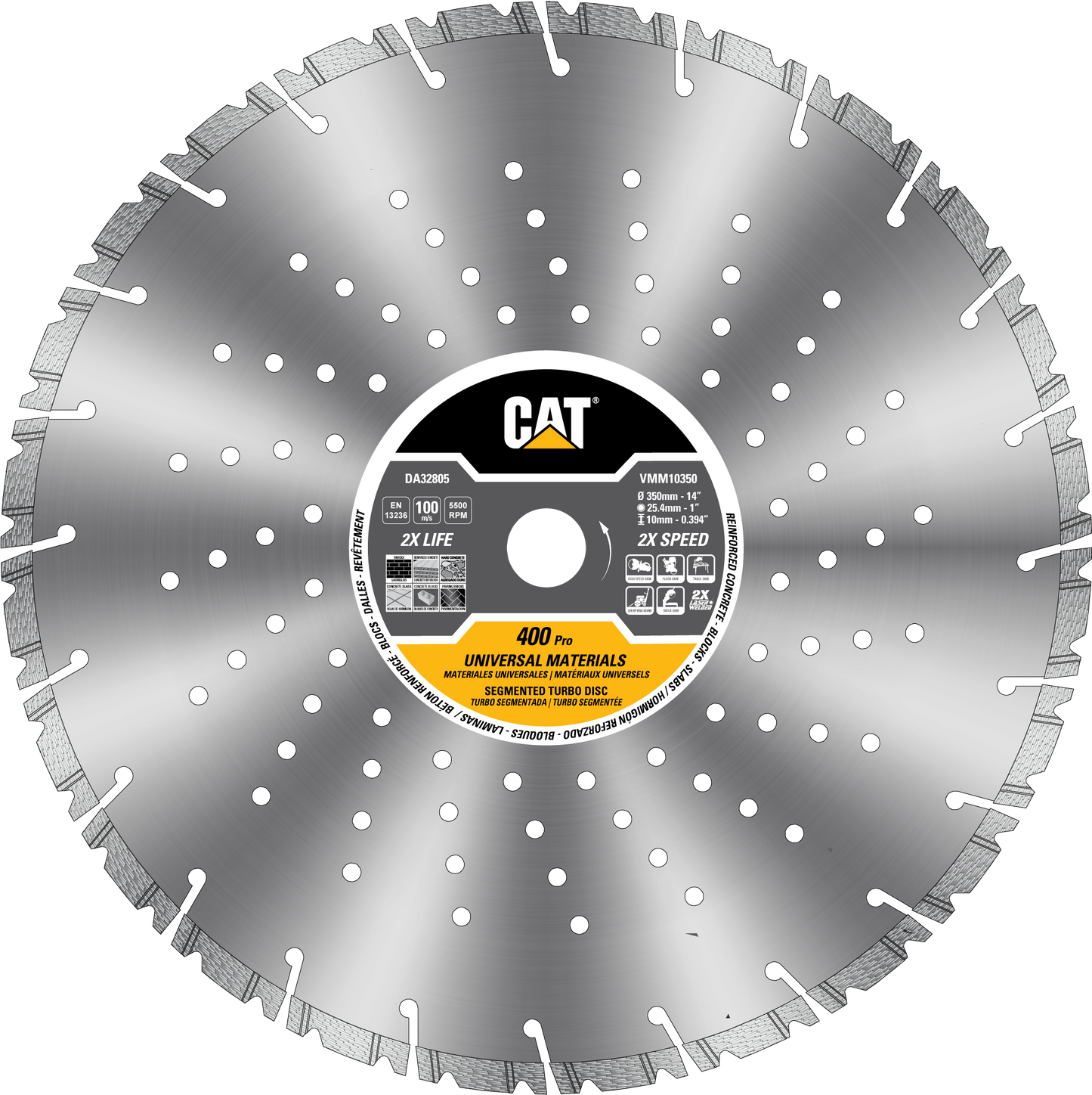 Caterpillar® 400 Segmented Rim Diamond Blade, 16" (DA32806U)