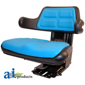 Blue Wrap Around Back Seat with Slide Track 72-1051 (W223BU)