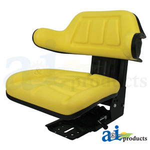 Yellow Seat with Trapezoid Backrest for Deutz Tractors (W333YL)