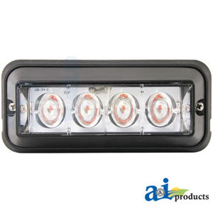 Warning Light, LED Strobe Effect Amber Light, Black Housing	 (WA9810)