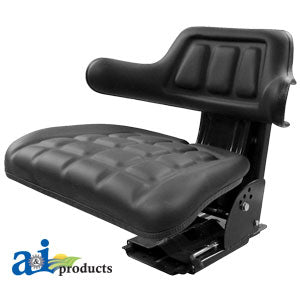 Black Flip Style Seat for ford Tractors (WF222BL)