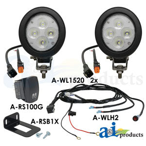 Light Kit, LED, Flood, 2 Lights, Harness, Switch (WL1520KT)