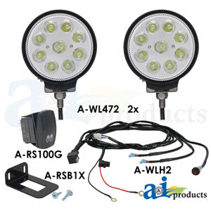 Light Kit, LED, Trapezoid, 2 Lights, Harness, Switch (WL472KT)
