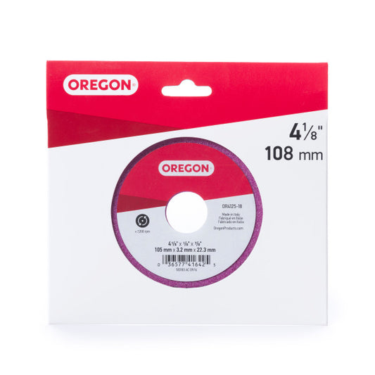Vitrified Grinding Wheel for sharpening Chainsaw Chain, for 1/4in., 3/8LP, 0.325 in. Pitch Chain (Oregon OR4125-18A)