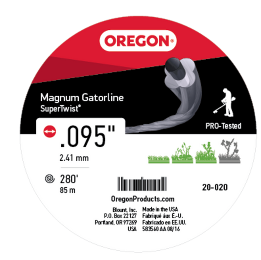Super Twist Magnum Gatorline Grey .095" Ga. 1 lb. Donut