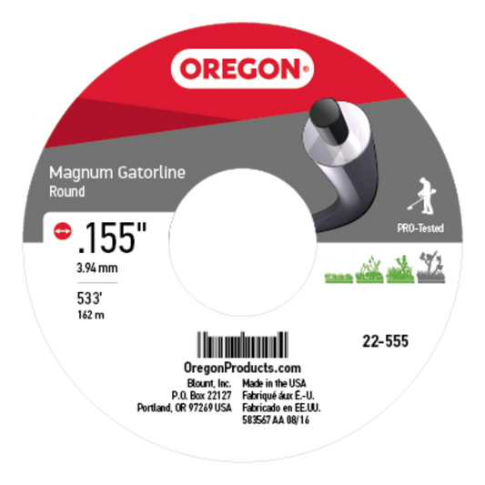 Magnum Gatorline Round Grey .155" Ga. 5 lb. Spool