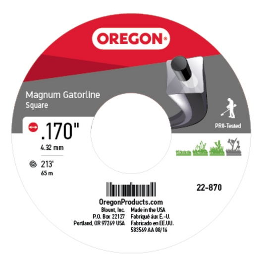 Magnum Gatorline Square Grey .170" Ga. 3 lb. Spool