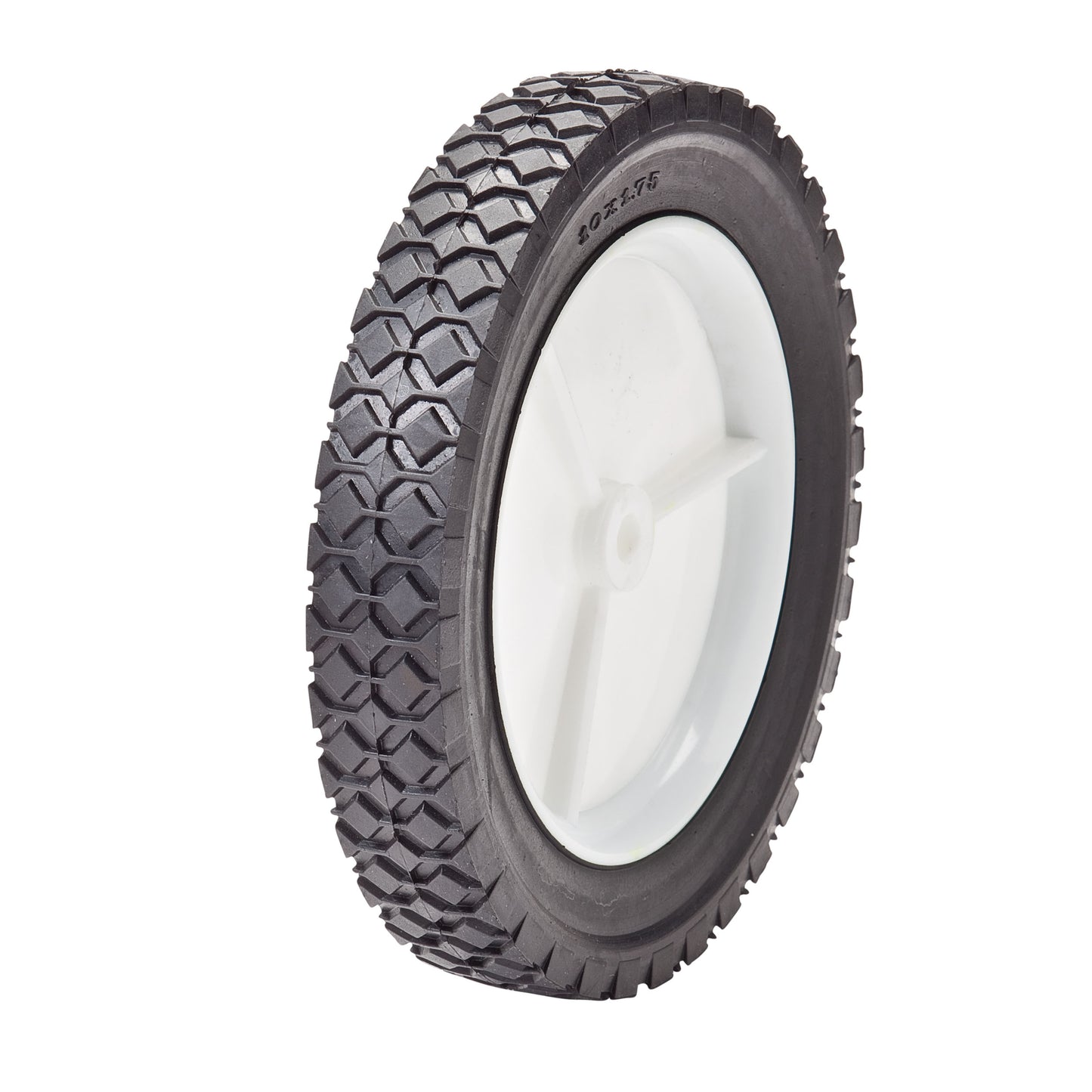 10" x 1.75" Universal Semi-Pneumatic Wheel with Diamond Tread